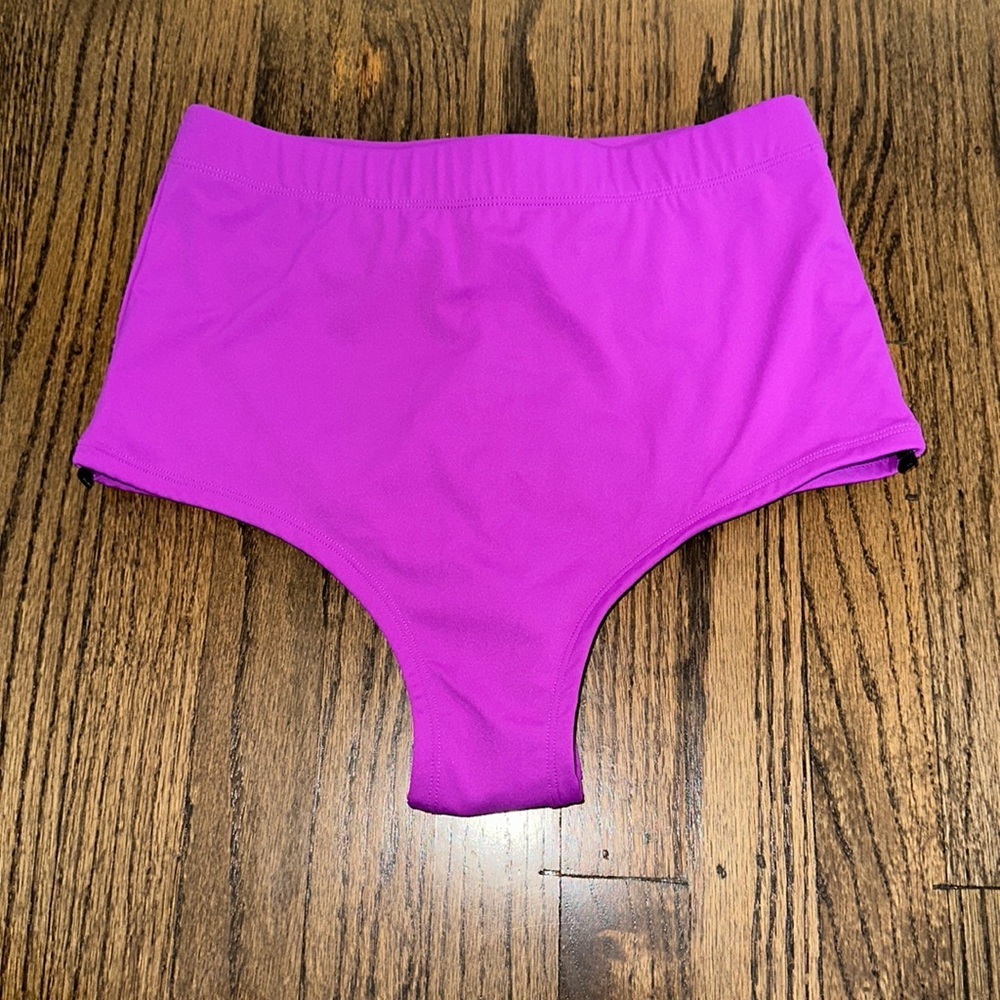 NWOT Violet Women’s Bikini Thong Cheeky High Waist Swimsuit Bottoms Only